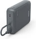 HAMA Travel Power Bank 10000mAh 15W with USB-C Port Gray