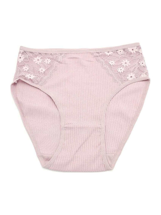 Hana Damen Slip mit Spitze Pink