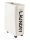Bakaji Fabric Collapsible Laundry Basket with Cap 39x20x56cm Beige