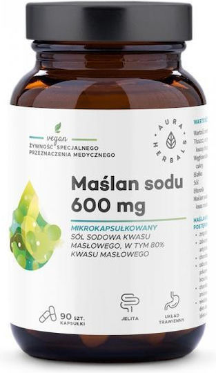 Aura Herbals Maślan sodu 600mg Spezielles Nahrungsergänzungsmittel 90 Mützen