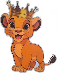 Дървена Печатана Фигура Simba За Украса На Бутилка За Кръщене На Лампа За Бутилка 20x12см 1 Брой