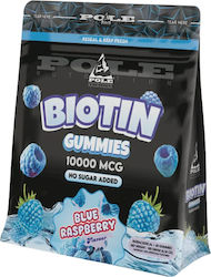 Pole Nutrition Biotin Витамин Blue Raspberry 60 желирани бонбони