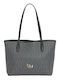 Notredame Damen Shopper Tasche Wildleder Schwarze