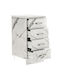Kitchen Floor Drawer Unit Λευκό Εφέ Μάρμαρο 40x50x85cm