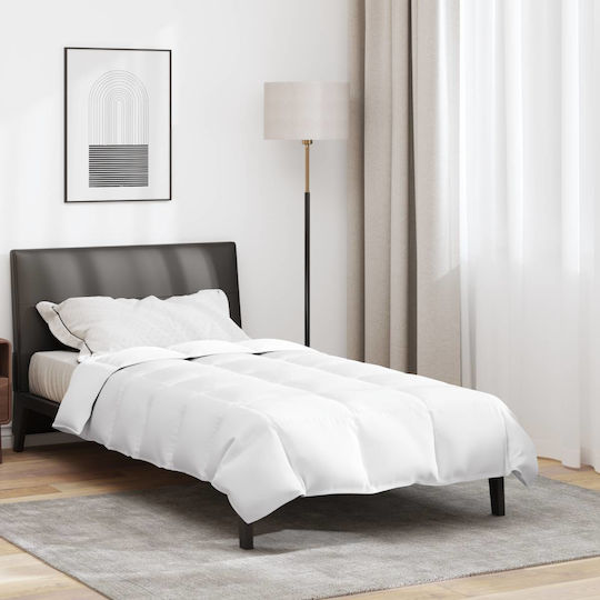 vidaXL Κουβερλί Μονό Λευκό 155x200cm