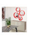 Red Wall Shelves (4 Pieces) 39.5x39.5cm