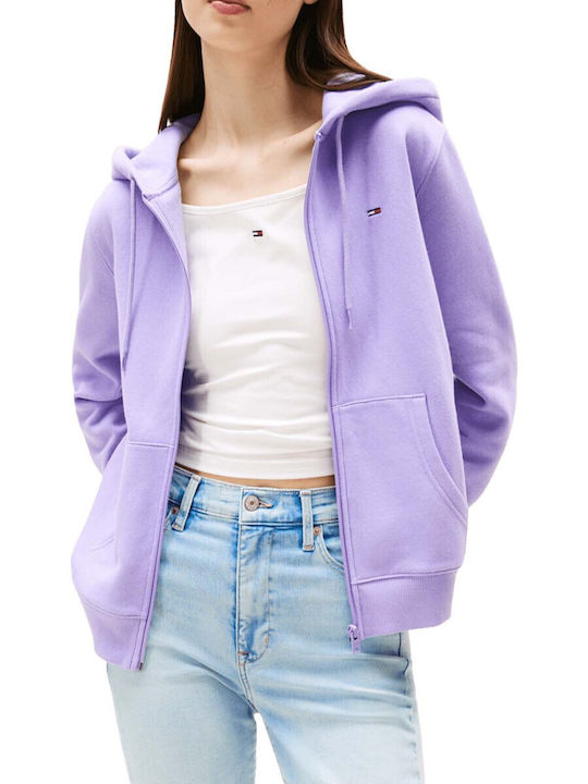 Women's Sweatshirt Jacket Hooded Lila