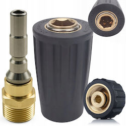 Quickset M22 Karcher Hd Hds – Set Quick Couplings D12 1x Steckdose + 2x Stecker M22x1,5 Mm 250 Bar 150°C Lance Foamer Gun