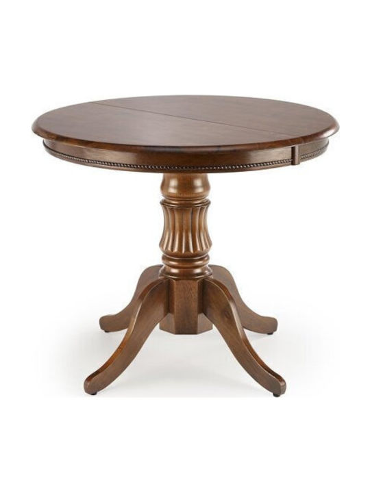 Houston 809 Round Table Dining Room Wooden Dark Walnut 75x75cm