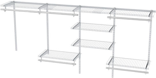 Costway Wall-Mounted Bathroom Shelf Unit White Costway Wall-Mounted Bathroom Shelf Unit White