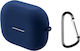 Θήκη Σιλικόνης Γάντζο Ασφαλείας Samsung Galaxy Buds 3 3 Pro Dark Blue
