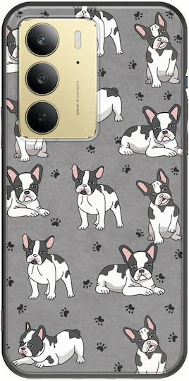 French Bulldog Realme 14x 5g Black Tpu Μαύρη Σιλικόνη