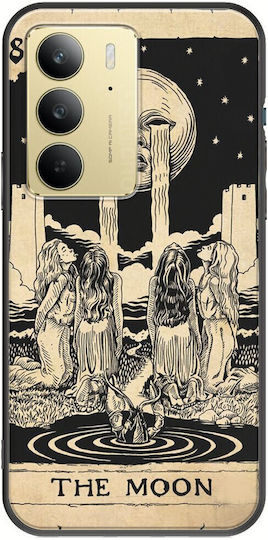 Tarot Cards Moon Realme 14x 5g Black TPU Black Silicone