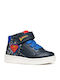 Anatomic Leather Kids Boots with Hoop & Loop Closure Navy Blue