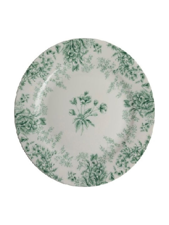 Laura Ashley Shallow Porcelain Green Plate with Diameter 23cm