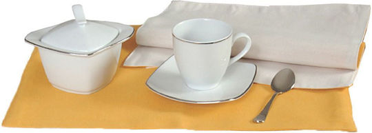 Viopros Fabric Placemats Yellow 45x32cm 4 Pieces