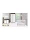 Bebe Stars Kinderzimmermöbel-Set Cappuccino Weiß Mit Bett, Matratze, Kinderzimmer-Schublade, Chaniging Tisch und Garderobe