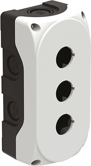 Empty Plastic 3-Position Wall-Mounted Push Button Panel Ip69k Gray Industrial Buttons Φ22