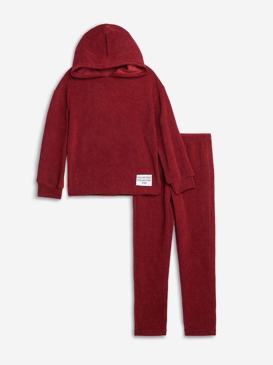 Funky Kids' Set with Leggings Winter 2pcs Burgundy