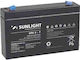 SunLight Lead UPS Battery with Capacity 7Ah and Voltage 6V 1pcs