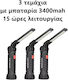 Rechargeable Work Light with Extension Cord LED with Brightness up to 2700lm Lens