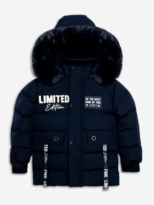 Funky Kids' Casual Jacket with Hood Blue