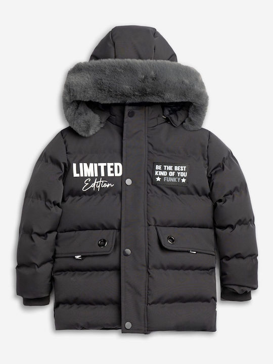 Kids' Casual Jacket with Hood Gray