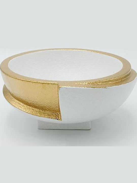 Διακοσμητικό Μπωλ Κεραμικό Λευκό 23.5x23x10.5cm
