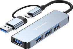 Techsuit Databridge USB Hub 4 Θυρών (USB-A) TYCB026;H8 Techsuit Databridge USB Hub 4 Θυρών (USB-A) TYCB026;H8