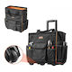 Vevor Rolling Tool Bag 25 Pockets Heavy Duty Roller Tool Bag Telescoping Handle