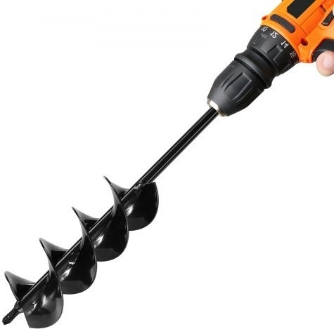 Vevor Auger Drill Bit 3.15 X 16.1 In Earth Spiral Post Hole Digger Planter Tool