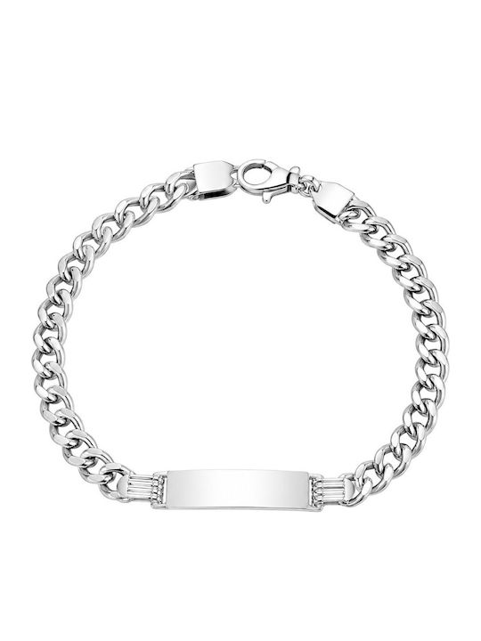 Rosso Amante Herren Armband Identifikation aus Silber