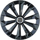 Set 4 Fame Schwarze R15 Radkappen Opel Autos