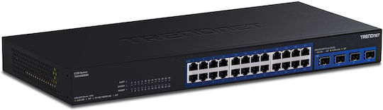 Trendnet TEG-S50284 Unverwaltet L2 Switch mit 24 Ports Gigabit (1Gbps) Ethernet und 4 SFP Ports