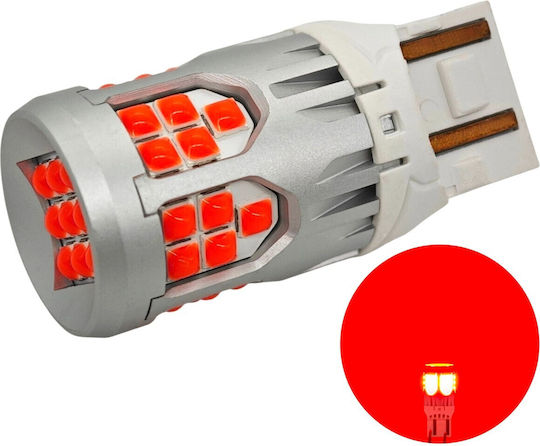 Bulb W21/5w Led 7443 10-50v No Fault 2800lm Red
