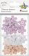 Titanum Wooden Decorative Flower for DIY Crafts Pink 36pcs 2.4x2.4cm