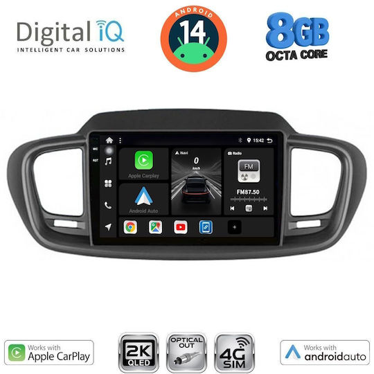 Digital IQ Car Audio System for Kia Sorento 2014-2020 (Bluetooth/USB/WiFi/GPS/Apple-Carplay/Android-Auto) with Touch Screen 10"