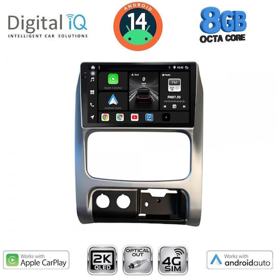 Digital IQ Car Audio System for Jeep Cherokee / Liberty 2002-2007 (Bluetooth/USB/WiFi/GPS/Apple-Carplay/Android-Auto) with Touch Screen 9"