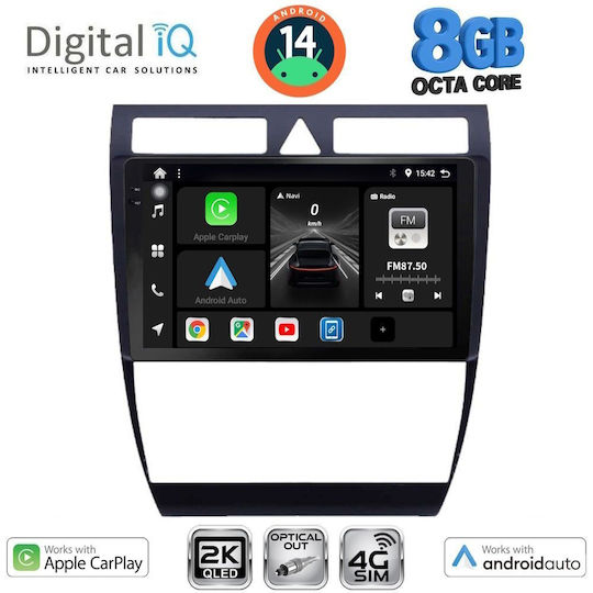 Digital IQ Car Audio System for Audi A6 1998-2005 (Bluetooth/USB/WiFi/GPS/Apple-Carplay/Android-Auto) with Touch Screen 9"