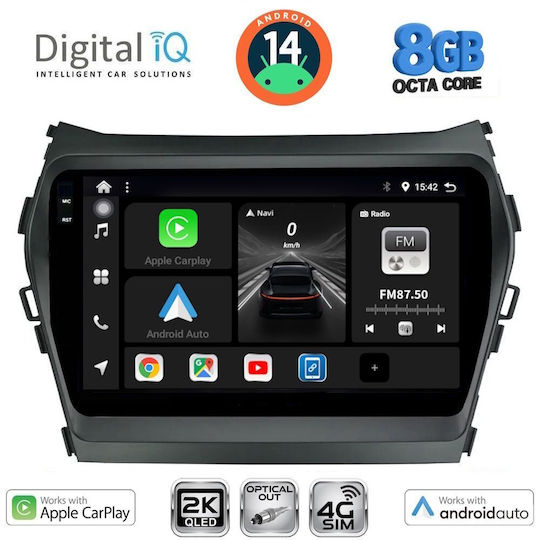 Digital IQ Ηχοσύστημα Αυτοκινήτου για Hyundai iX45 2013-2017 (Bluetooth/USB/WiFi/GPS/Apple-Carplay/Android-Auto) με Οθόνη Αφής 9"