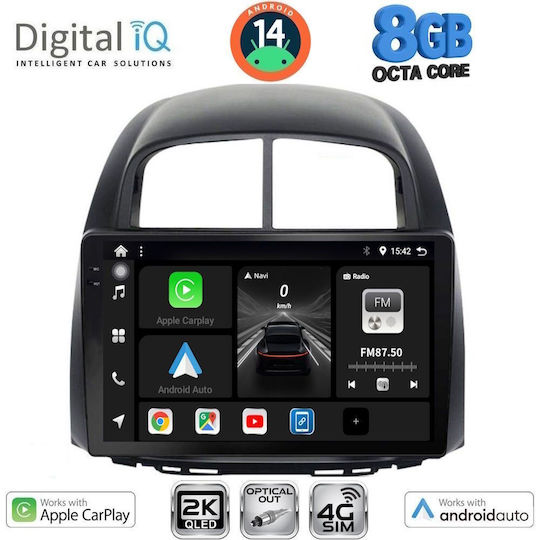 Digital IQ Ηχοσύστημα Αυτοκινήτου για Daihatsu Sirion 2006-2012 (Bluetooth/USB/WiFi/GPS/Apple-Carplay/Android-Auto) με Οθόνη Αφής 10"