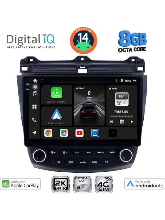 Digital IQ Car Audio System for Honda Accord 2003-2007 (Bluetooth/USB/WiFi/GPS/Apple-Carplay/Android-Auto) with Touch Screen 10"