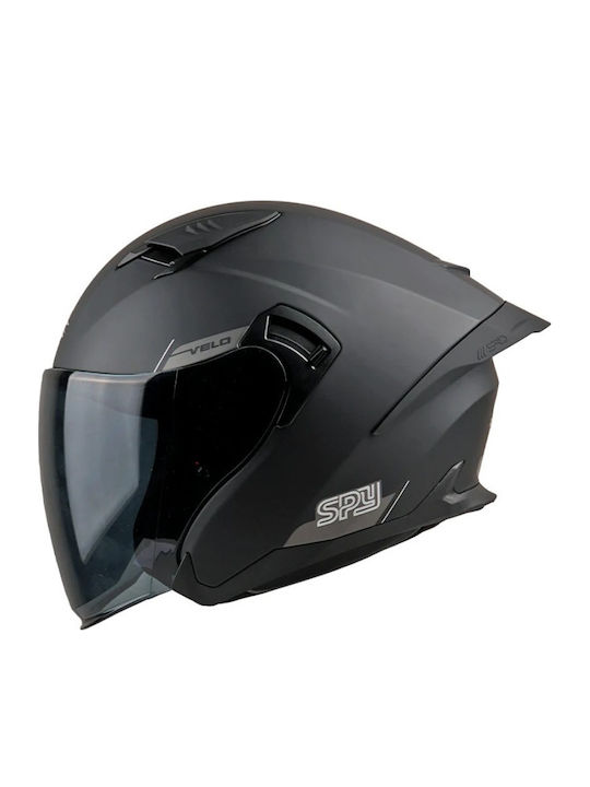 Spyder Carbon Fiber Helmet Spyder Velo Black Matt Grey Motorcycle
