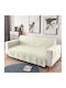 Pucioasa Elastische Abdeckung für Dreisitziges Sofa Cream Butter 1Stück LJD24693