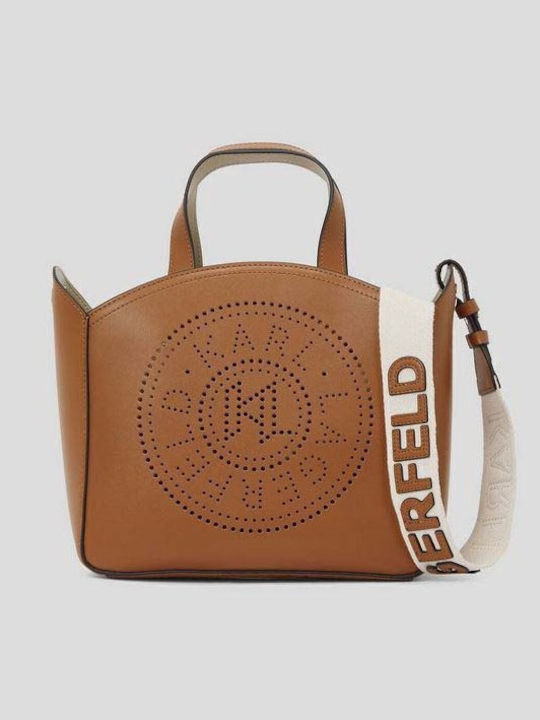 Karl Lagerfeld Δερμάτινη Γυναικεία Τσάντα Tote ...