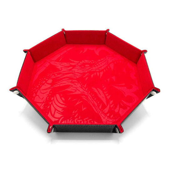 Critstones Folding Dice Tray Dragon Skin Xl Edition Red