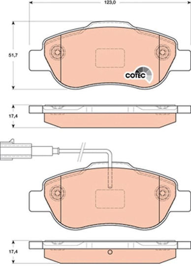 Trw Brake Pad Set Disc Brake Gdb1746