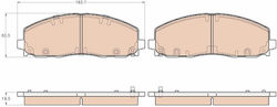 Trw Brake Pad Set Disc Brake Gdb1944