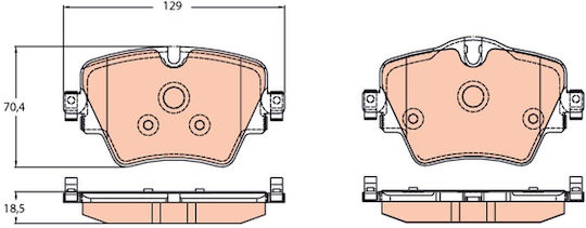 Trw Brake Pad Set Disc Brake Gdb2098