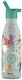 Cool Bottles Kids Water Bottle from Silicone Thermos with Straw Green 350ml